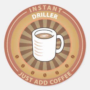 Instant Driller Classic Round Sticker