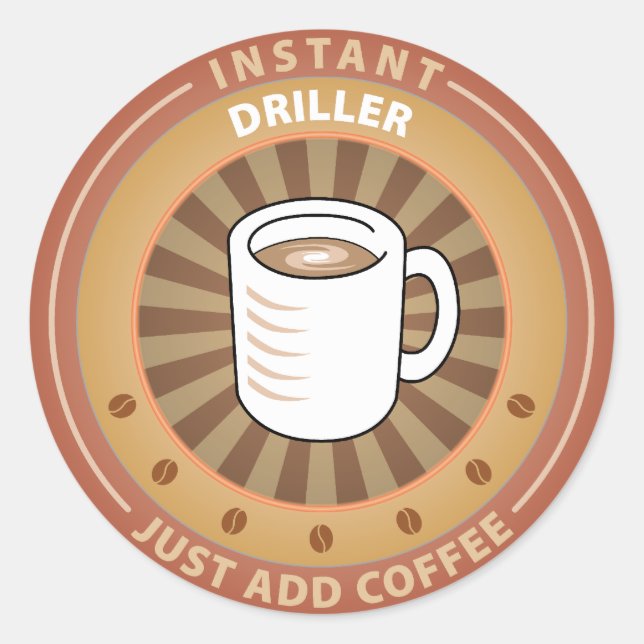 Instant Driller Classic Round Sticker (Front)