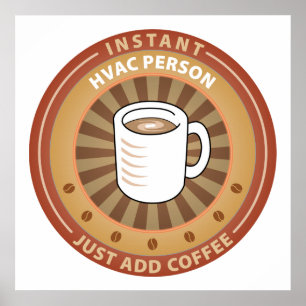 Instant HVAC Person Poster
