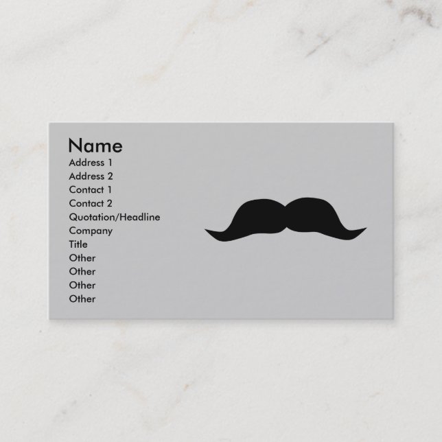 Instant Moustache Profile Cards (Front)