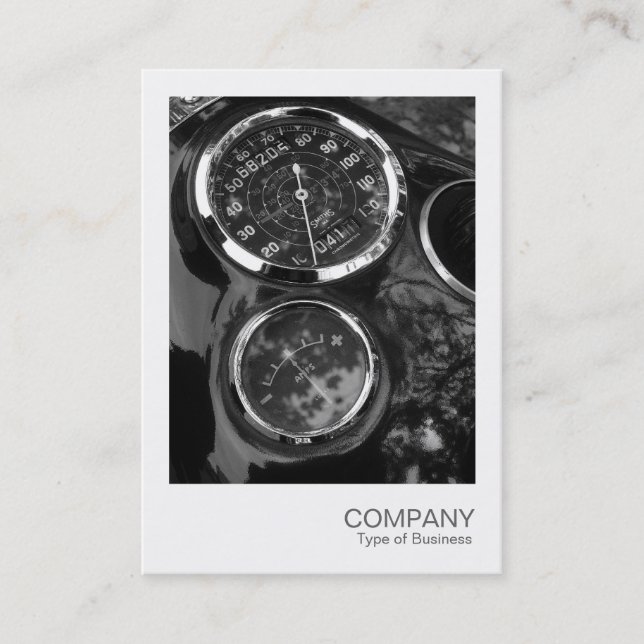 Instant Photo 014 - Classic Motorcycle Gauges Business Card (Front)
