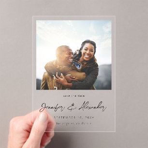Instant Photo 2 Save the Date Acrylic Invitations