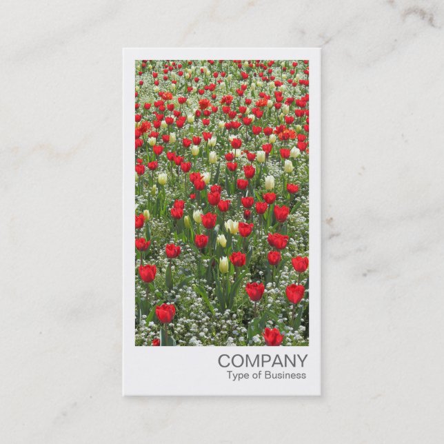 Instant Photo - Bed of Tulips Business Card (Front)