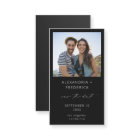 Instant Photo Black Chic Save the Date Magnet SM