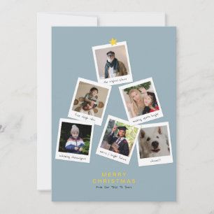 Instant Photo Family Christmas Tree Holiday Card