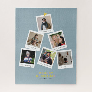 Instant Photo Family Christmas Tree Memories Jigsaw Puzzle