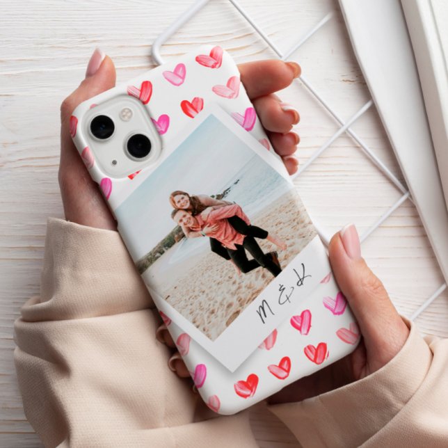 Instant Photo Hearts Monogram  Case-Mate iPhone Case (Creator Uploaded)