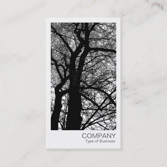 Instant Photo - High Contrast Tree in Winter Business Card (Front)