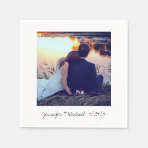 Instant Photo Look Photo Wedding Napkin