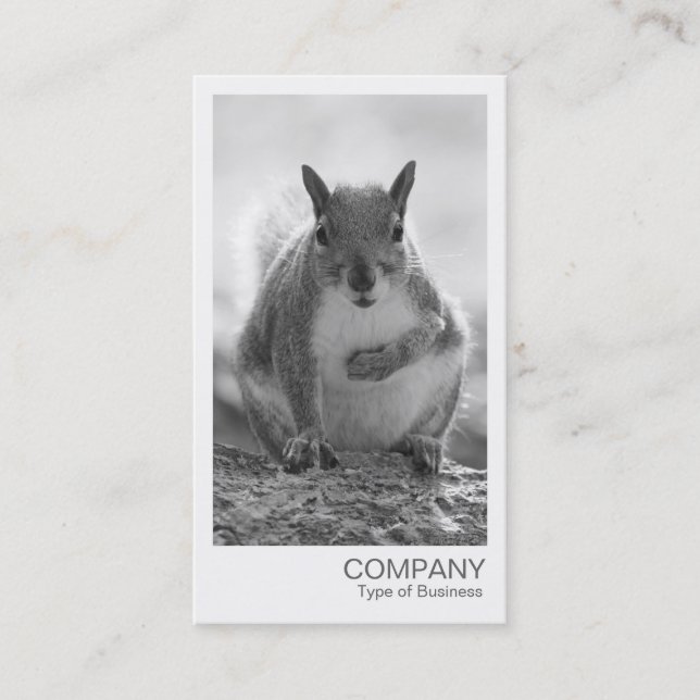 Instant Photo - Squirrel BW Business Card (Front)