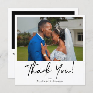 Instant Photo & Typography Thank You Card