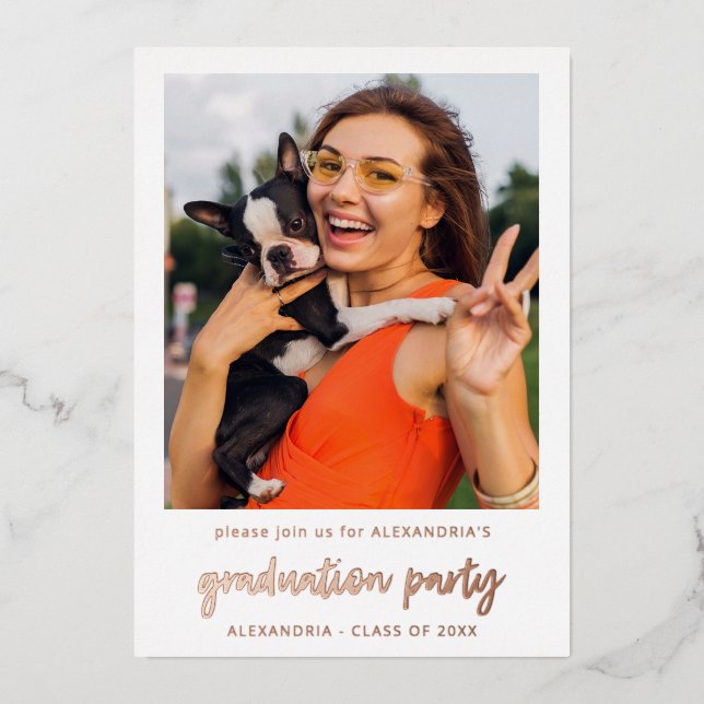 Instant Photo Vertical White 2 Graduation Party (Front)
