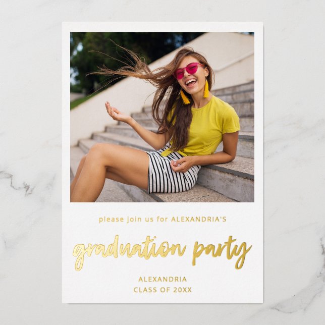 Instant Photo White 2 Graduation Party (Front)