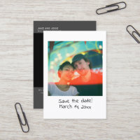 Instant photograph wedding save the date insert