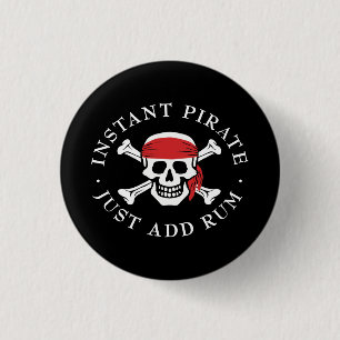 Instant Pirate 1 Inch Round Button