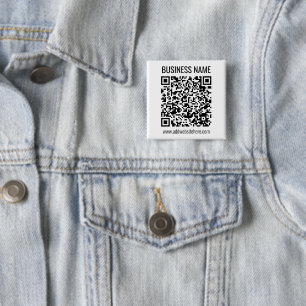Instant QR Code (enter your website URL to change) 2 Inch Square Button