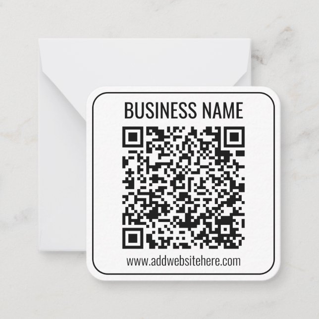 Instant QR Code (enter your website URL to change) Card (Front)