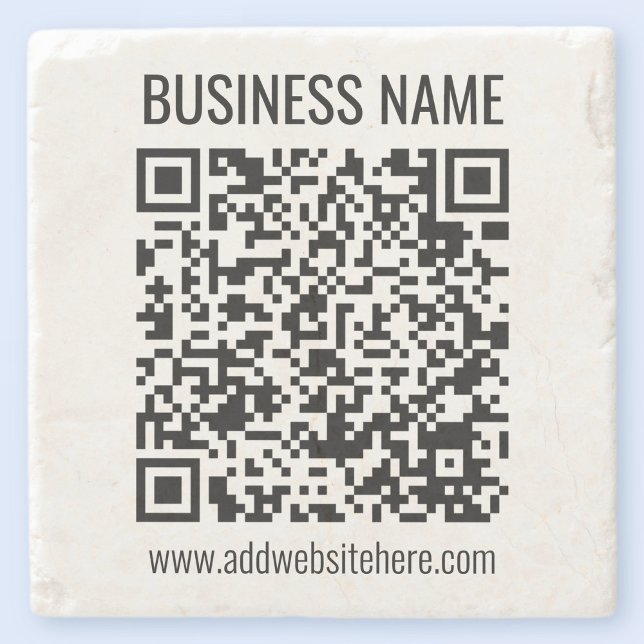 Instant QR Code (enter your website URL to change) Stone Coaster (Creator Uploaded)