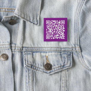 Instant QR code with Your Website URL Purple 2 Inch Square Button