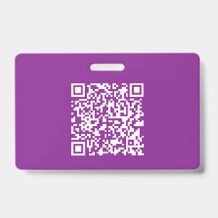 Instant QR code with Your Website URL   Purple Badge