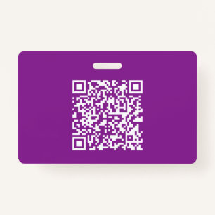 Instant QR code with Your Website URL Purple Badge