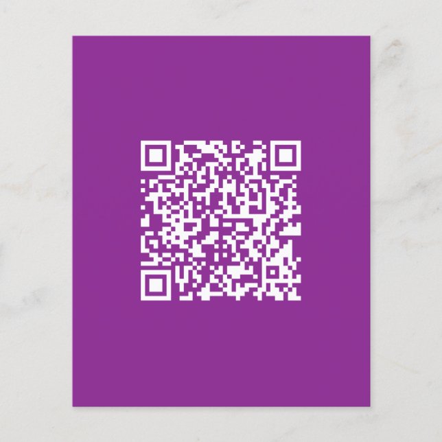 Instant QR code with Your Website URL | Purple Flyer (Front)