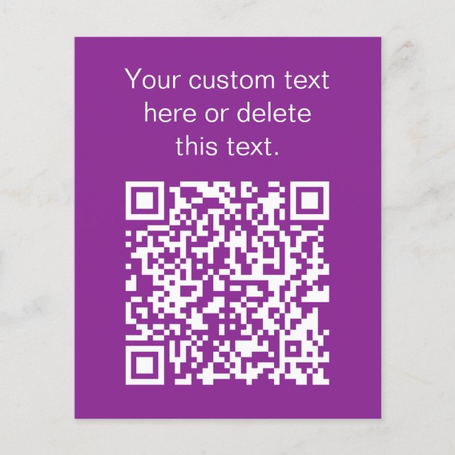 Instant QR code with Your Website URL | Purple Flyer (Front)