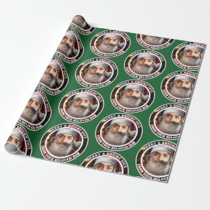 Instant Santa! Just add your face.  Wrapping Paper