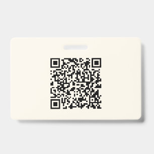 Instantly Create a QR Code   Editable Off White Badge
