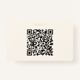 Instantly Create a QR Code Editable Off White Badge