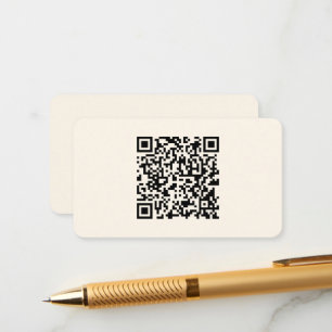 Instantly Create a QR Code Editable Off White Enclosure Card