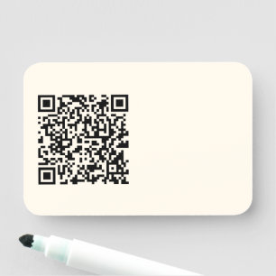 Instantly Create a QR Code   Editable Off White Name Tag