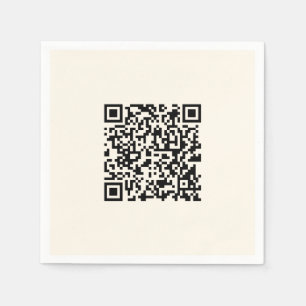 Instantly Create a QR Code   Editable Off White Napkin