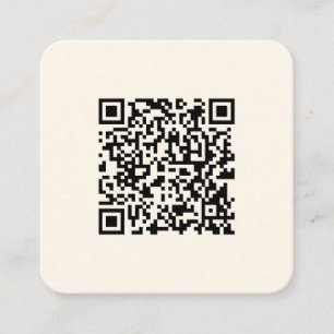 Instantly Create a QR Code   Editable Off White Square Business Card