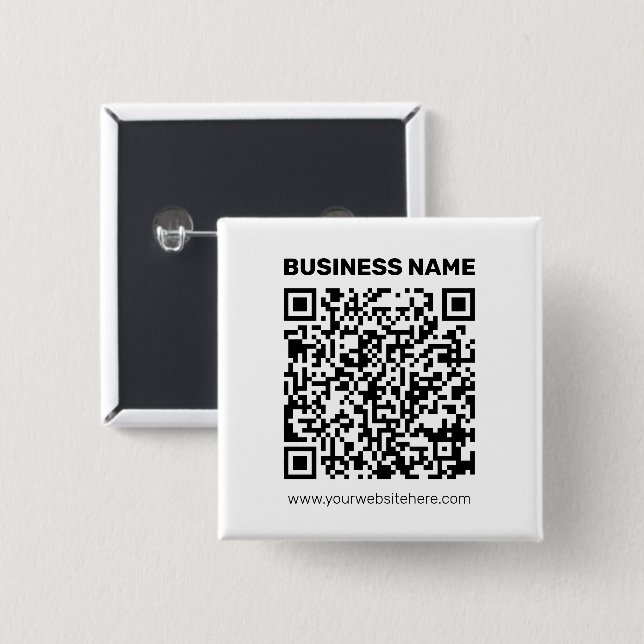 Instantly Create a QR code for Any Website Address 2 Inch Square Button (Front & Back)