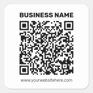 Instantly Create a QR code for Any Website Address Square Sticker