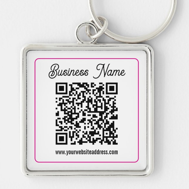Instantly Create a Scannable QR code for Business Keychain (Front)