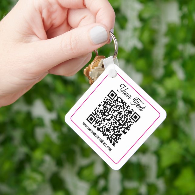 Instantly Create a Scannable QR code for Business Keychain (Hand)