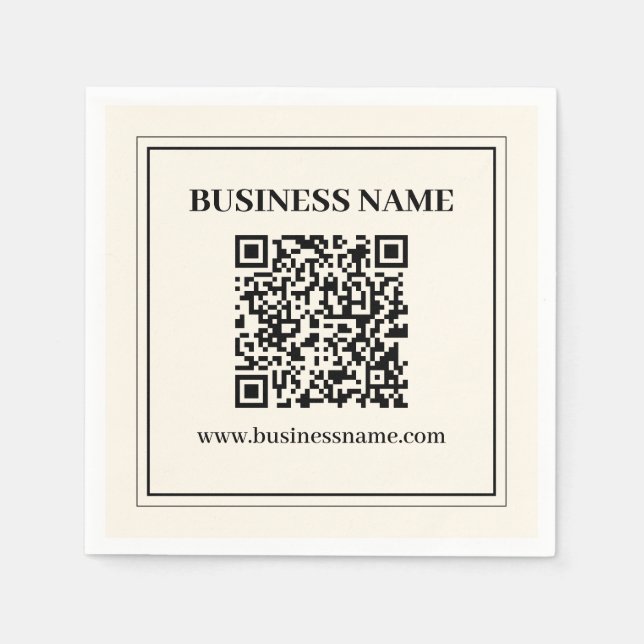 Instantly Create a Scannable QR code for Business Napkin (Front)