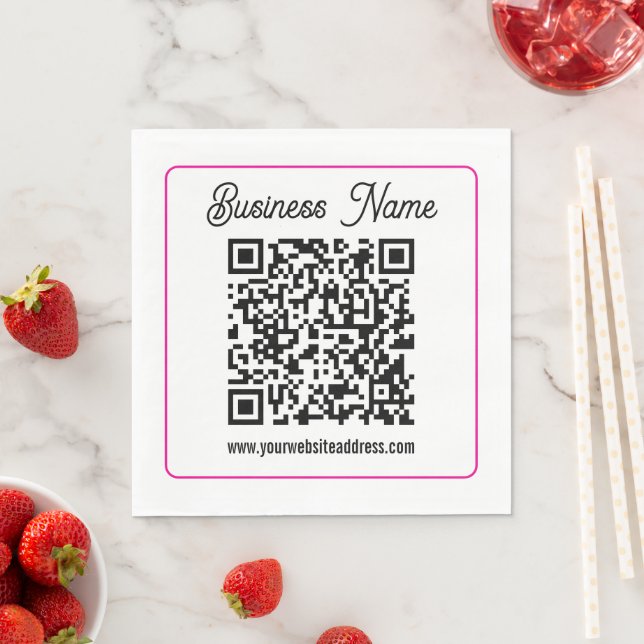Instantly Create a Scannable QR code for Business Napkin (Insitu)