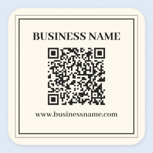 Instantly Create a Scannable QR code for Business Square Sticker