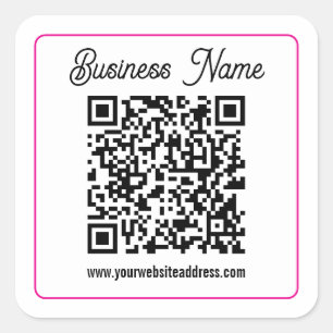 Instantly Create a Scannable QR code for Business Square Sticker