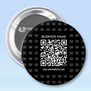 Instantly Create Scannable QR code & Logo Pattern 2 Inch Round Button