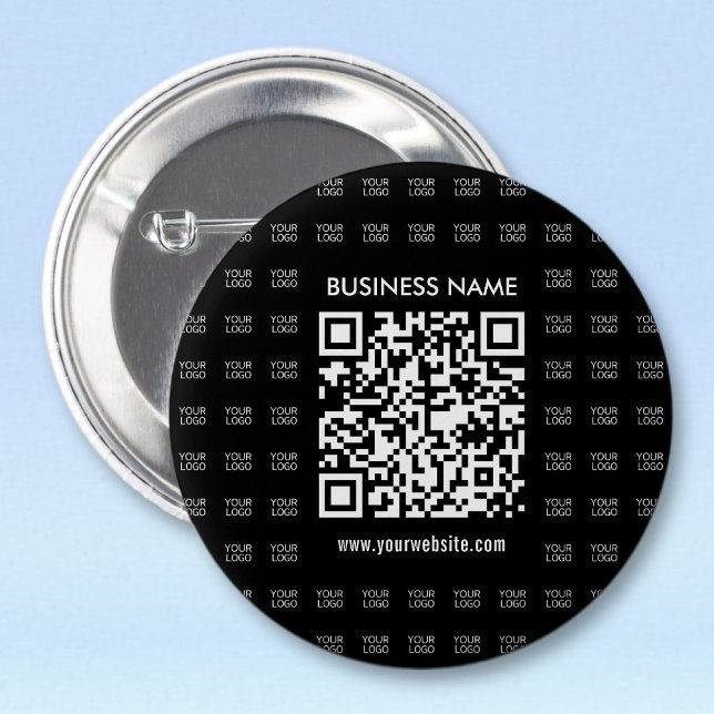 Instantly Create Scannable QR code & Logo Pattern 2 Inch Round Button (Creator Uploaded)