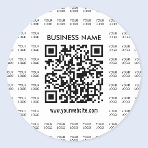 Instantly Create Scannable QR code & Logo Pattern Classic Round Sticker