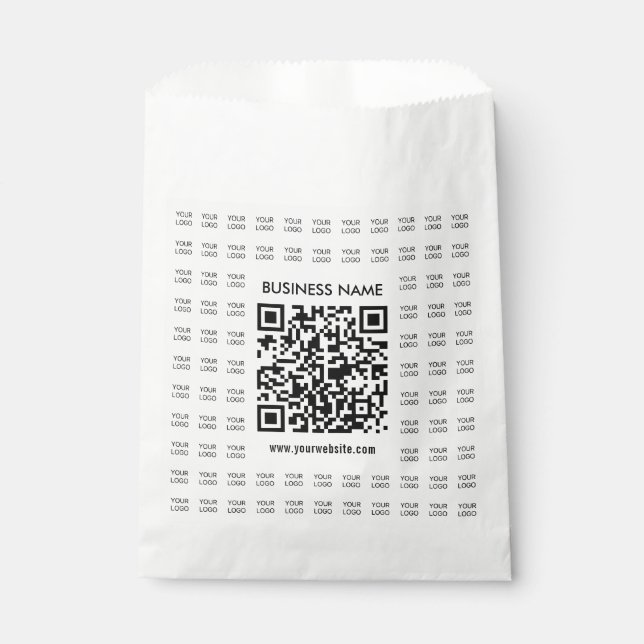 Instantly Create Scannable QR code & Logo Pattern Favour Bag (Front)