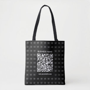 Instantly Create Scannable QR code & Logo Pattern Tote Bag