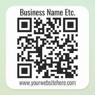 INSTANTLY CREATE SCANNABLE QR Code Square Sticker