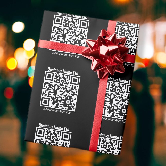 Instantly Create Tiled Pattern QR Code & Name Etc. Wrapping Paper (Creator Uploaded)