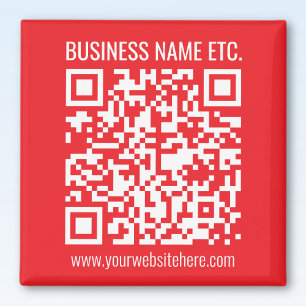 Instantly Create Your Own QR Code   Editable Red Magnet